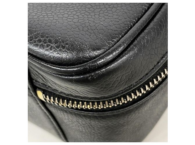 Bolsa Chanel em couro de bezerro granulado preto - vista 6