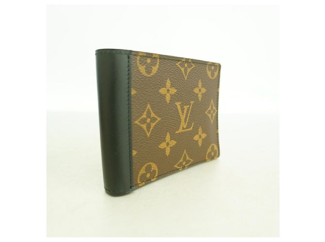 Louis Vuitton Monogram Macassar Portefeuille Mindoro Wallet Marrom Preto - vista 2