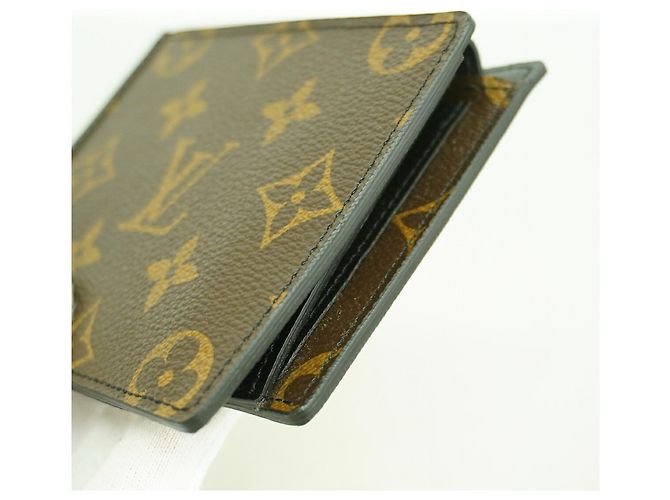 Louis Vuitton Monogram Macassar Portefeuille Mindoro Wallet Marrom Preto - vista 5