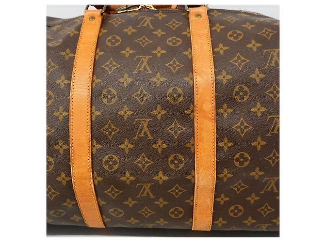 Louis Vuitton Monogram Keepall Bandoulière 60 Marrom - vista 11