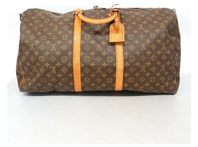 Louis Vuitton Monogram Keepall Bandoulière 60 Marrom - vista 13
