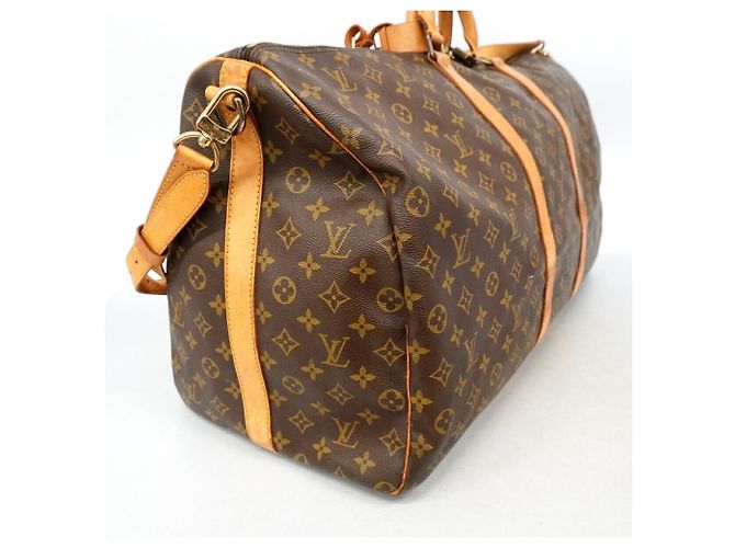 Louis Vuitton Monogram Keepall Bandoulière 60 Marrom - vista 2