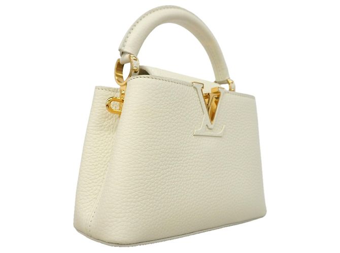 Louis Vuitton Capucines Mini Handtasche Weiß - Ansicht 2