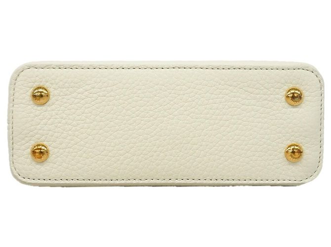 Louis Vuitton Capucines Mini Handtasche Weiß - Ansicht 3