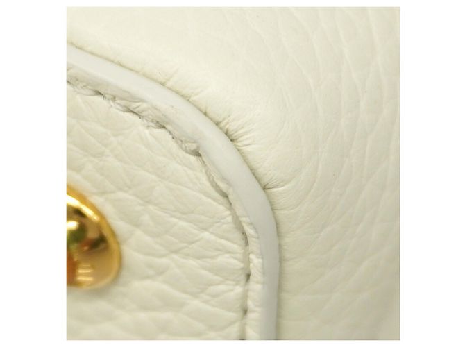 Louis Vuitton Capucines Mini Handtasche Weiß - Ansicht 6