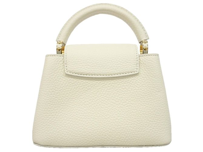 Louis Vuitton Capucines Mini Handtasche Weiß - Ansicht 9