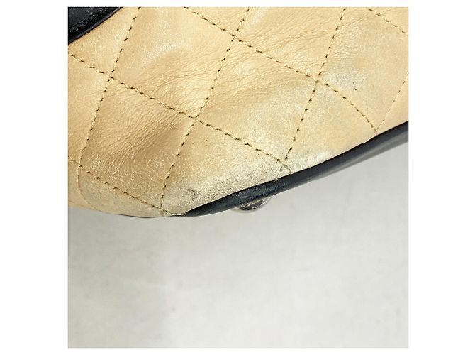 Bolso Tote Chanel Cambon de Piel de Cordero Castaño Negro - vista 11