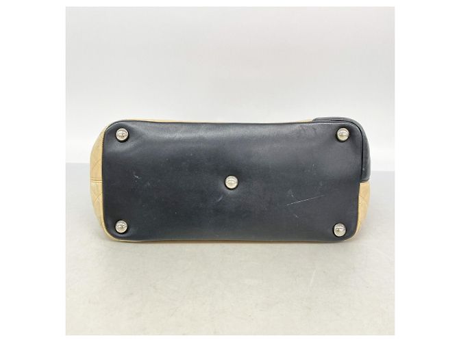Bolso Tote Chanel Cambon de Piel de Cordero Castaño Negro - vista 3