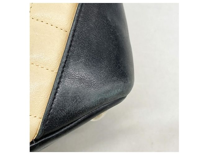 Bolso Tote Chanel Cambon de Piel de Cordero Castaño Negro - vista 6