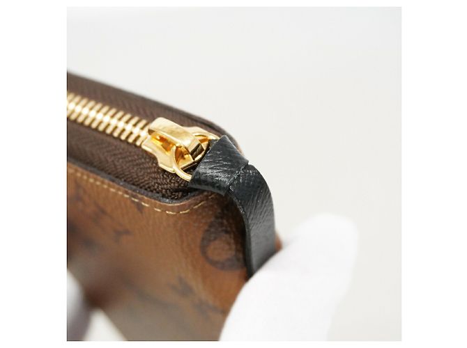 Louis Vuitton Monogram Reverse Portefeuille Clemence Long Wallet Braun - Ansicht 7