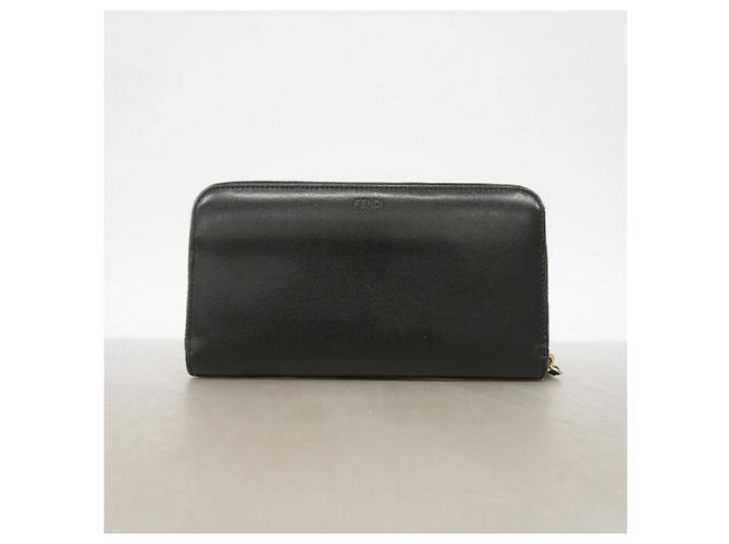 Fendi langes Portemonnaie - Schwarzes Leder - Ansicht 8