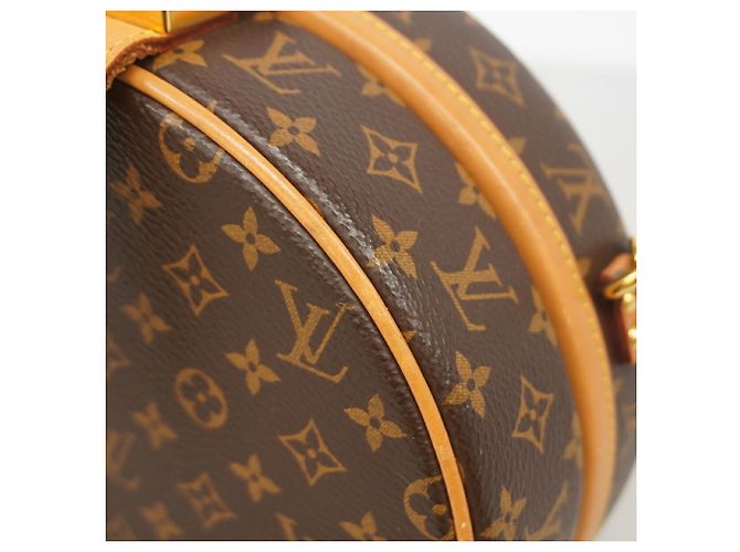 Bolso de hombro Louis Vuitton Monogram Petite Boite Chapeau Castaño - vista 10
