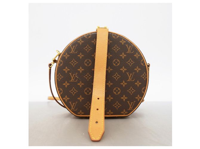 Bolso de hombro Louis Vuitton Monogram Petite Boite Chapeau Castaño - vista 12