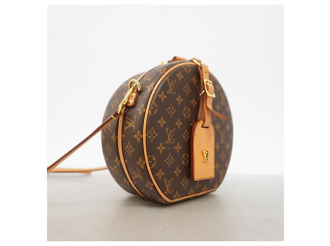 Bolso de hombro Louis Vuitton Monogram Petite Boite Chapeau Castaño - vista 2