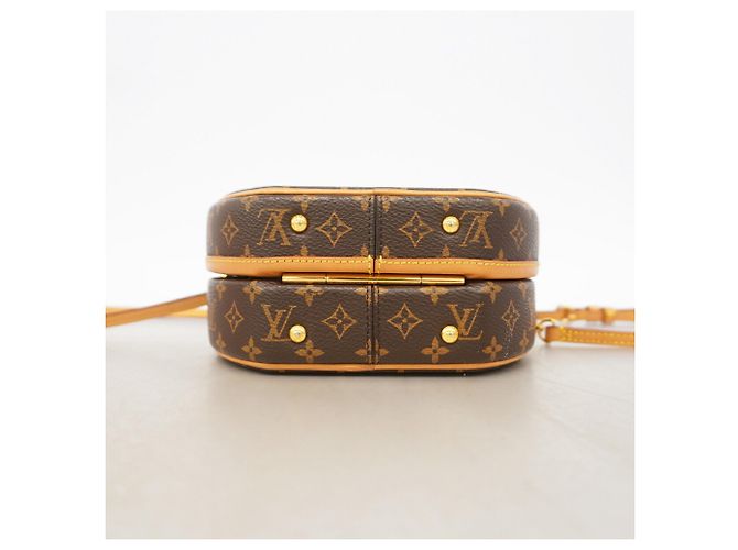 Bolso de hombro Louis Vuitton Monogram Petite Boite Chapeau Castaño - vista 3
