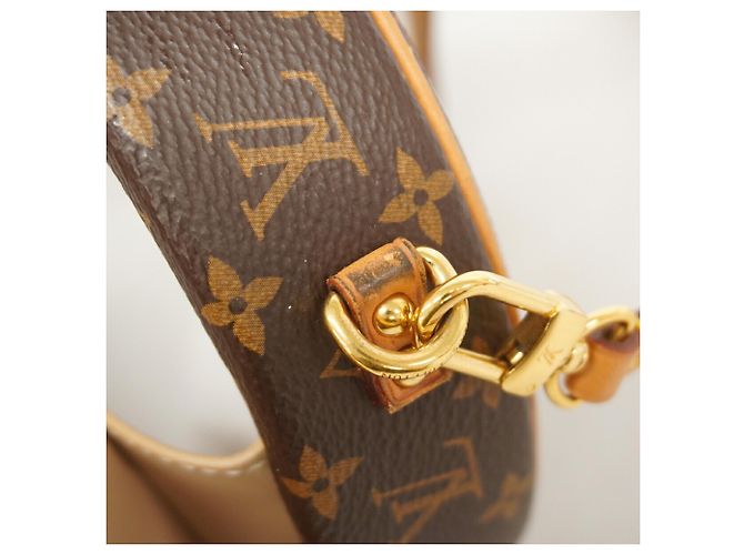 Bolso de hombro Louis Vuitton Monogram Petite Boite Chapeau Castaño - vista 8