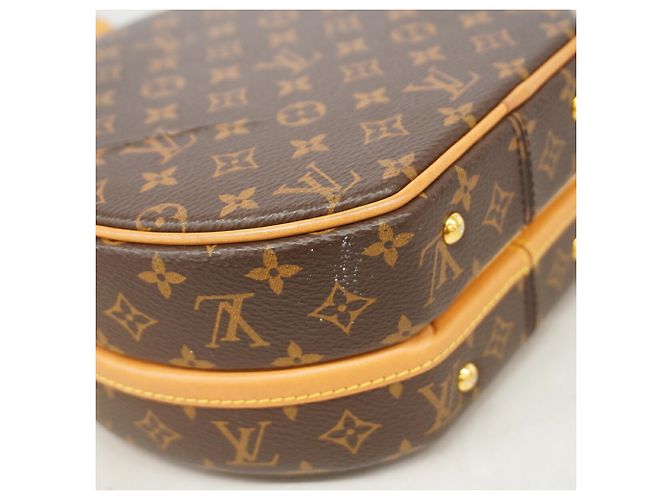 Bolso de hombro Louis Vuitton Monogram Petite Boite Chapeau Castaño - vista 9