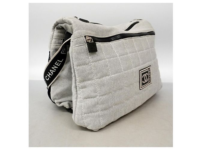 Bolso de hombro Chanel Sport de algodón Castaño - vista 2