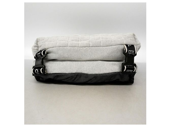 Bolso de hombro Chanel Sport de algodón Castaño - vista 3