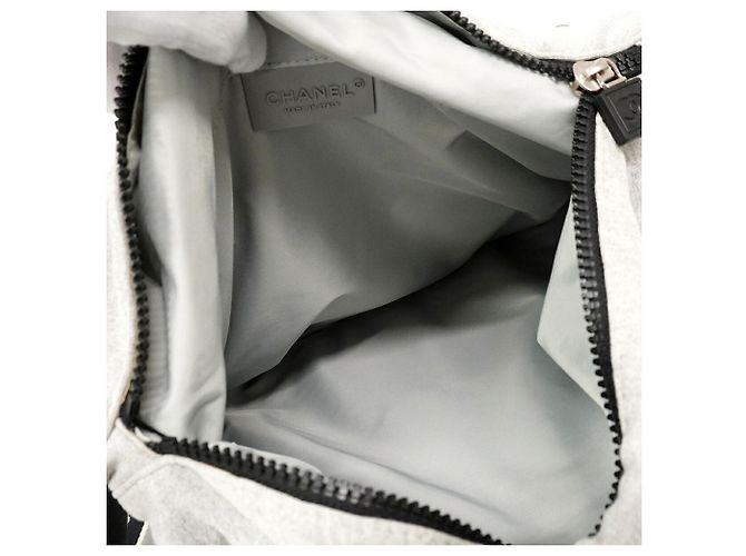 Bolso de hombro Chanel Sport de algodón Castaño - vista 4