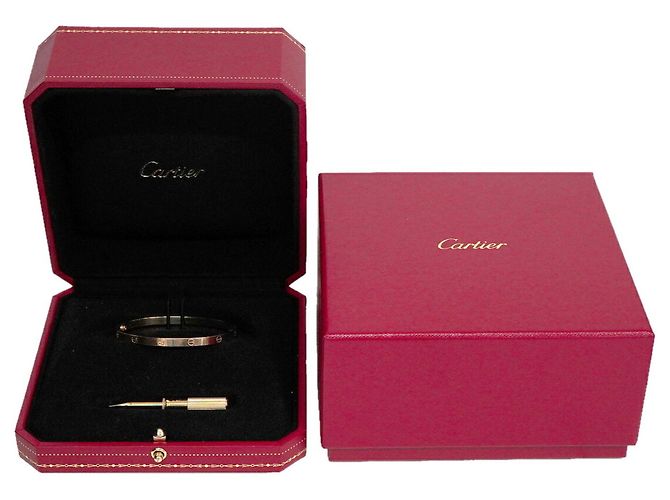 Bracciale Cartier Love Modello Piccolo Bangle in Oro Giallo 18K - vista 7