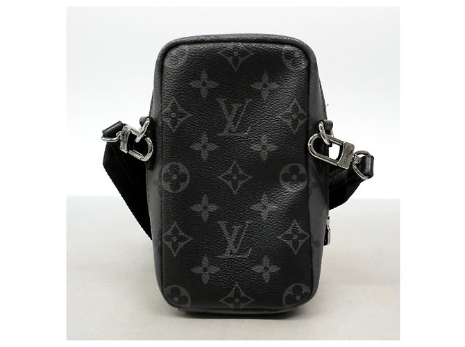 Louis Vuitton Monogram Eclipse Reverse Double Phone Bag Castaño Negro - vista 10