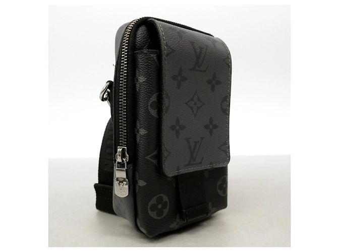Louis Vuitton Monogram Eclipse Reverse Double Phone Bag Castaño Negro - vista 2