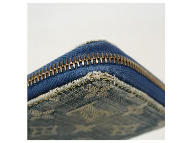 Louis Vuitton Monogram Denim Zippy Wallet Blue - view 6