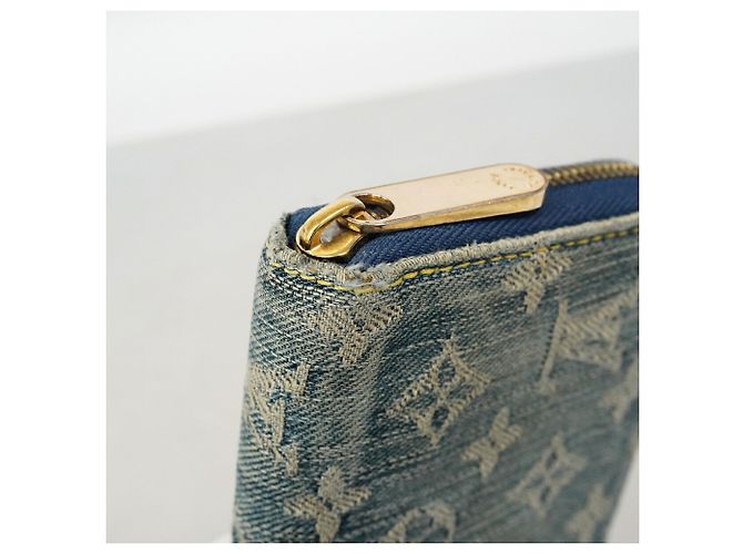 Louis Vuitton Monogram Denim Zippy Wallet Blue - view 7