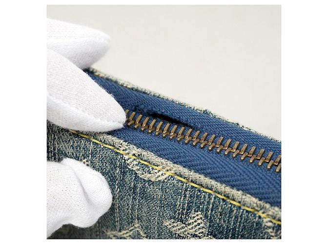 Louis Vuitton Monogram Denim Zippy Wallet Blue - view 8
