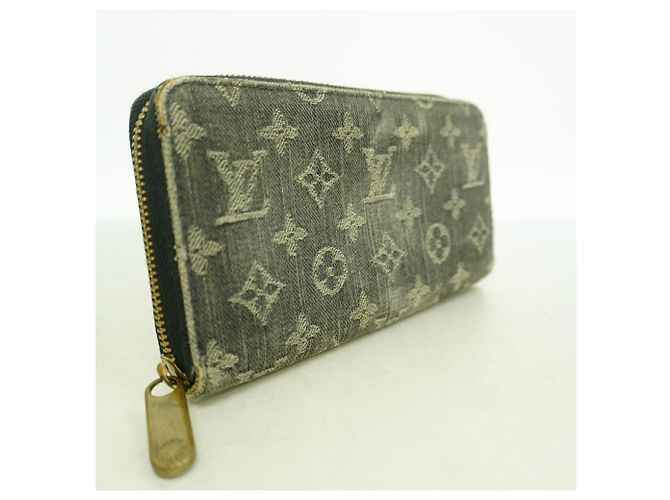Louis Vuitton Monogram Denim Zippy Wallet Schwarz - Ansicht 2