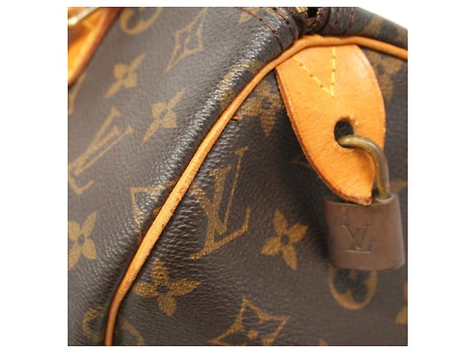 Bolso de mano Louis Vuitton Monogram Speedy 30 Castaño - vista 11