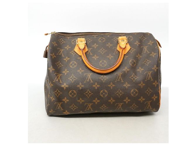 Bolso de mano Louis Vuitton Monogram Speedy 30 Castaño - vista 12