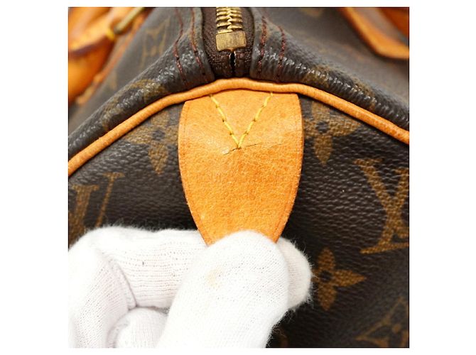 Bolso de mano Louis Vuitton Monogram Speedy 30 Castaño - vista 5