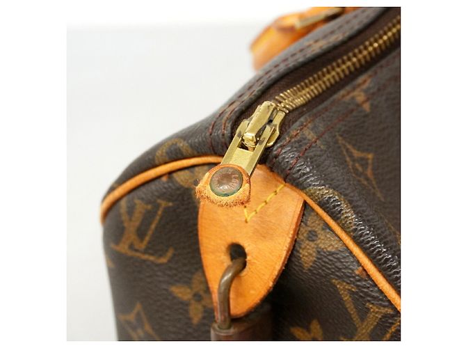 Bolso de mano Louis Vuitton Monogram Speedy 30 Castaño - vista 7