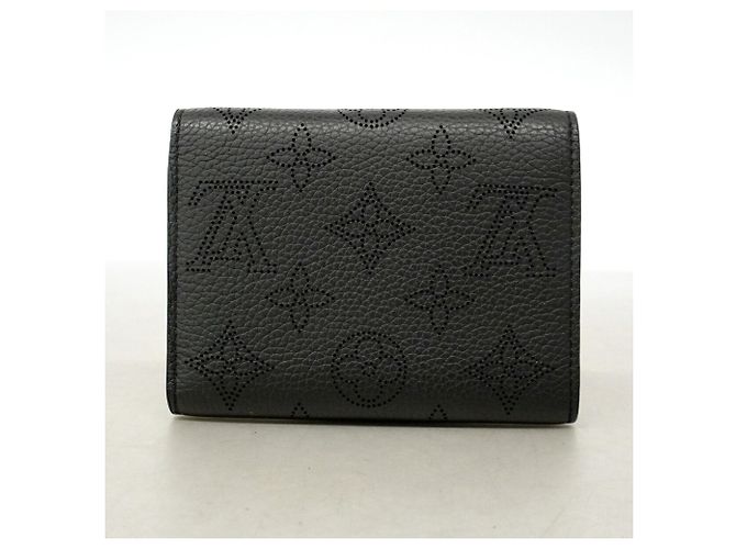 Louis Vuitton Mahina Portefeuille Victorine Tri-fold Wallet Nero - vista 8