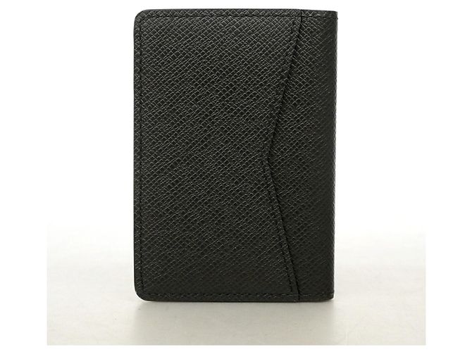 Louis Vuitton Taiga Organizer de Poche Business Card Holder Nero - vista 6