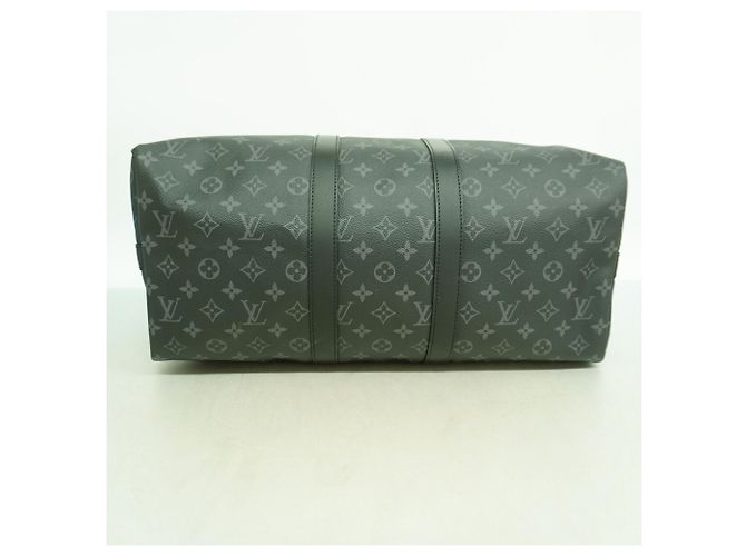 Louis Vuitton Monogram Eclipse Keepall Bandoulière 45 Negro - vista 3