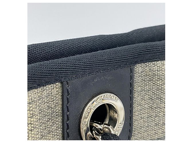 Bolso Tote Chanel Deauville con cadena Castaño - vue 8