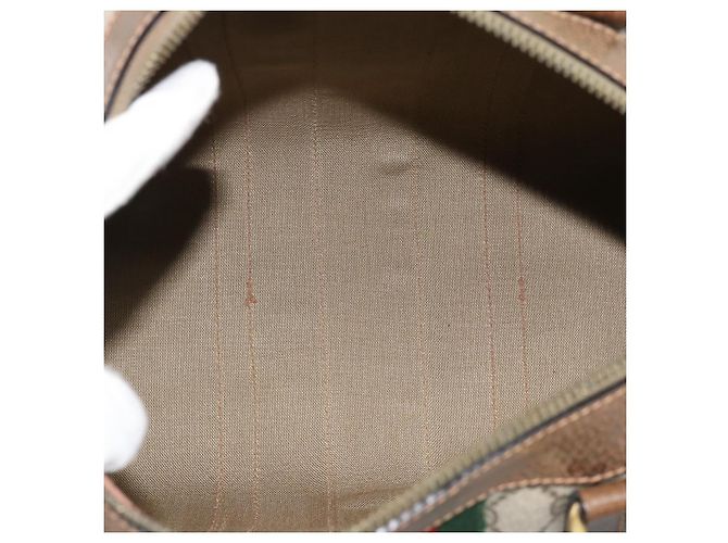 Gucci Vintage Web Boston GG Coated Canvas Medium Bege - vista 5