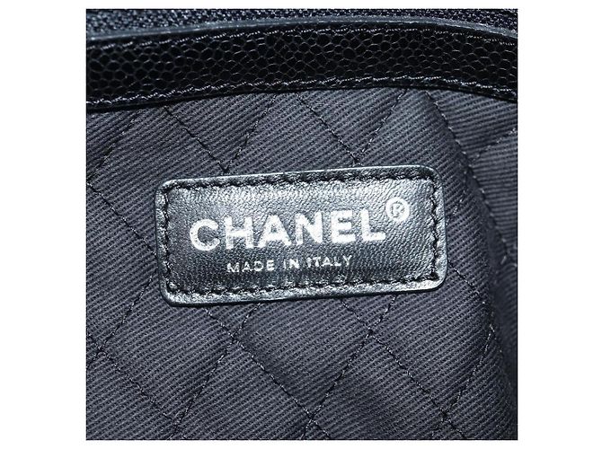 Chanel Optic Coco Bowler Printed Coated Canvas with Caviar Medium Black - vue 6
