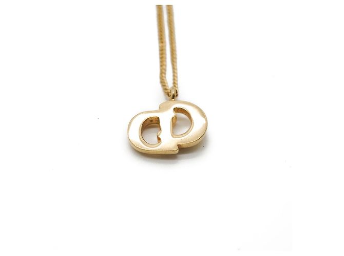 Dior Collier logo CD doré - vue 7