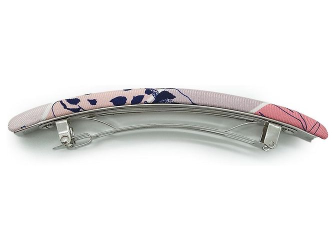 Hermès Eclipse Haarspange aus Seide Pink - Ansicht 6