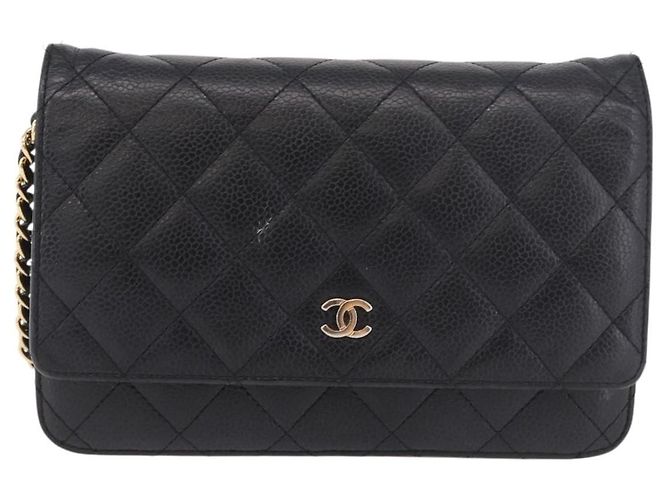 Chanel Brilliant Wallet on Chain Quilted Patent Negro - vista 2