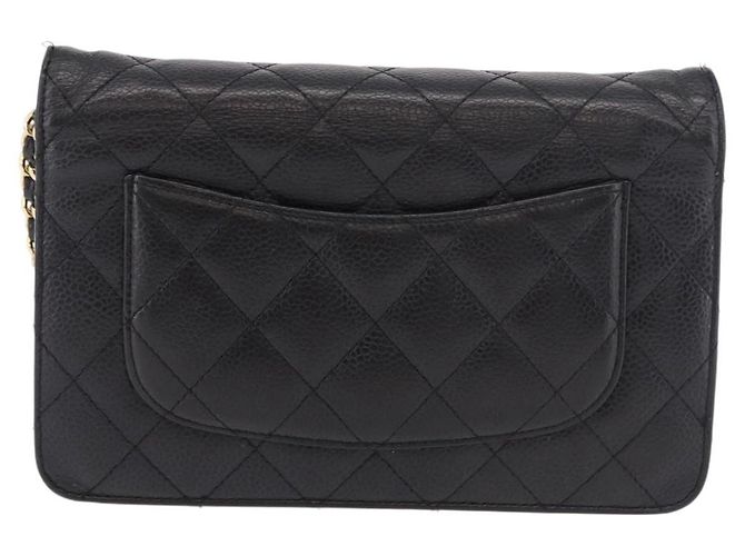 Chanel Brilliant Wallet on Chain Quilted Patent Negro - vista 4