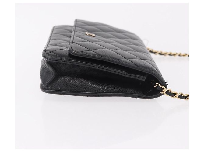 Chanel Brilliant Wallet on Chain Quilted Patent Negro - vista 5