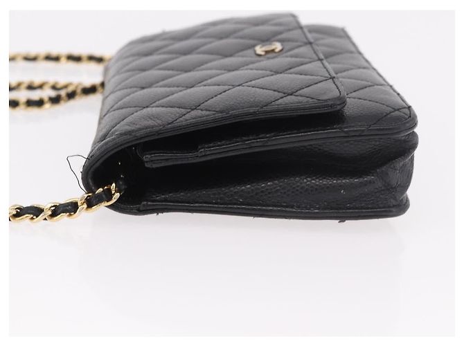 Chanel Brilliant Wallet on Chain Quilted Patent Negro - vista 6