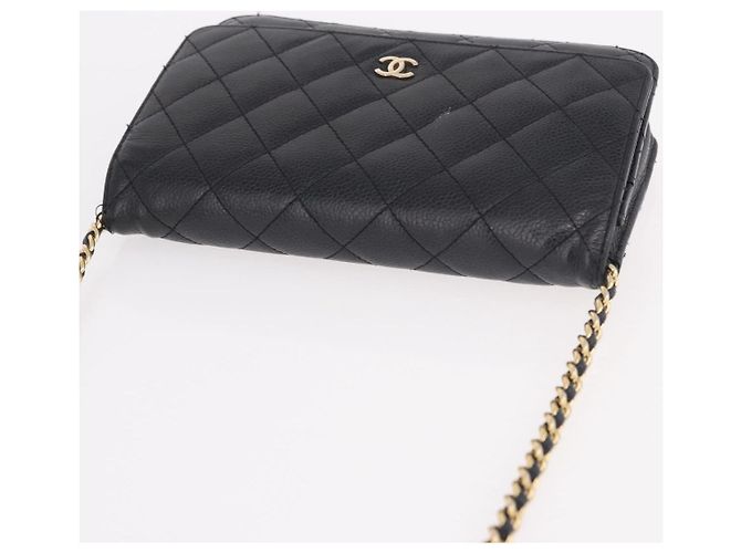 Chanel Brilliant Wallet on Chain Quilted Patent Negro - vista 7