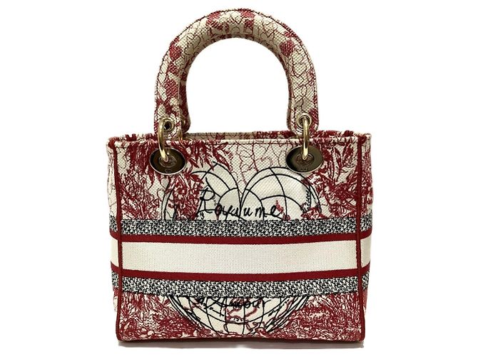 Bolso Christian Dior Lady Delight Medium Roja - vista 2