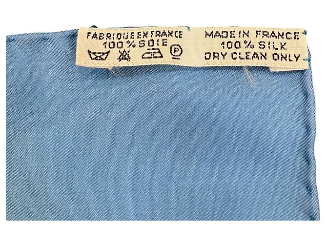 Hermès Pañuelo Hermes Carre 90: VIVE LE VENT Azul - vista 9